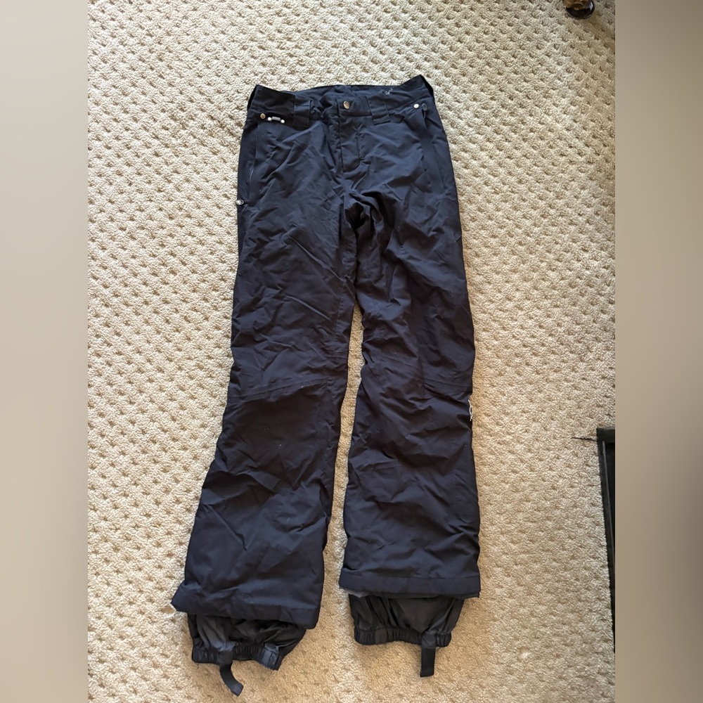 Spyder winter snow pants with Red Logo and Black Pattern